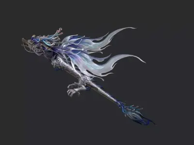 White Dragon Low-poly 3D model