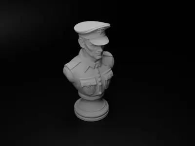 WW2 British Soldier Bust Chess 3D print model purchase