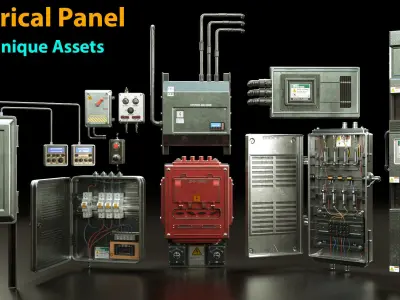 Electrical Boxes and Panels Pack 3D model