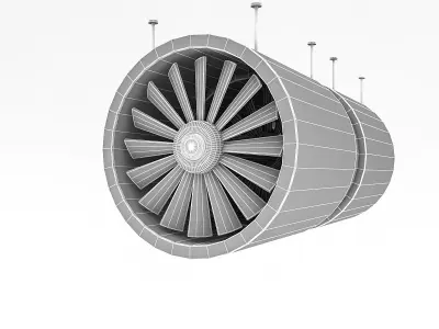 Tunnel Ventilation Fan Model Low-poly 3D model purchase