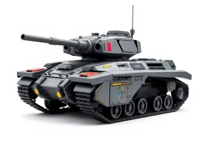 Futuristic Tank D Model Pack Low-poly 3D model