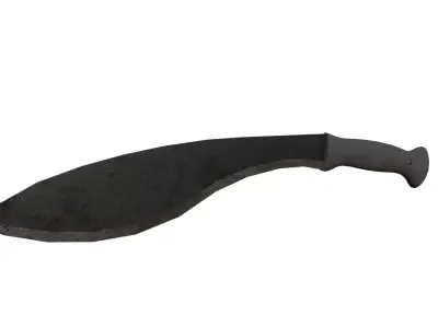 Machete knife Low-poly 3D model