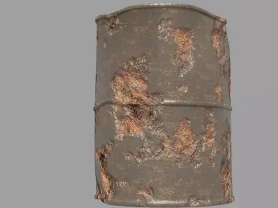 rust barrel Low-poly 3D model purchase