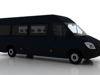 Mercedes Benz Sprinter L3H2 2009 Passenger UK 3D model