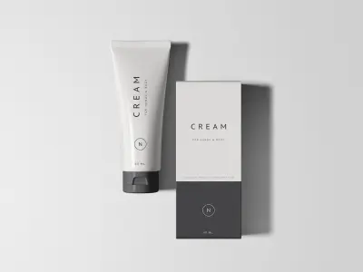 Luxurious 3D Cosmetic Tube for Glamorous Skincare and Makeup 3D model