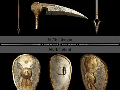 Third Medieval Colection Low-poly 3D model