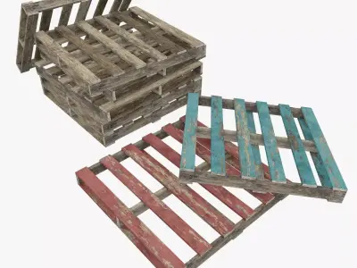 Australian Pallets Low-poly 3D model