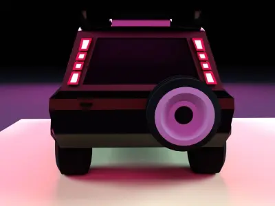 Only SUV car   low poly Low-poly 3D model