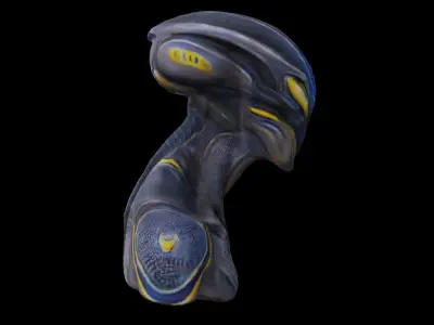 Realistic Alien  Low-poly 3D model Low-poly 3D model