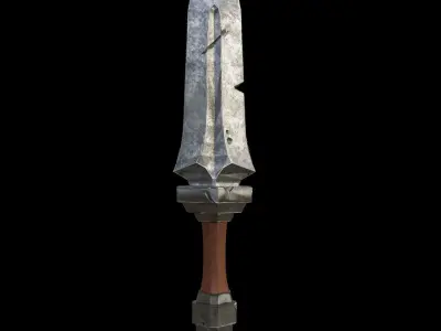 Dagger sword Low-poly 3D model