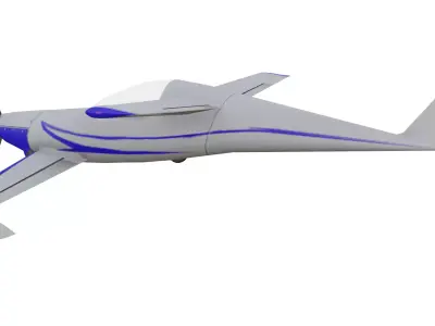 Rutan Quickie 2 Low-poly 3D model