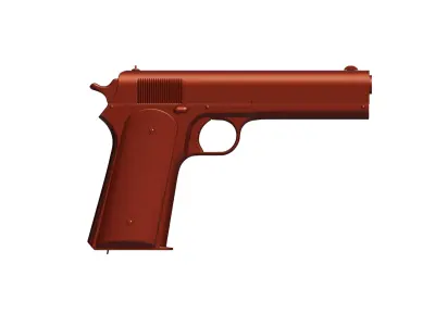Sub D Ready Colt 1905 High Detail Pistol 3D Model Low-poly 3D model
