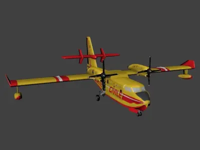 Bombardier 415 Superscooper Low-poly 3D model