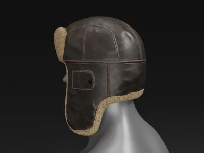 Winter Hat - Aviator - Military PBR 4K Low-poly 3D model