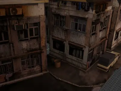 Back Street Free low-poly 3D model