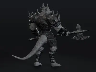 dragon knight Low-poly 3D model