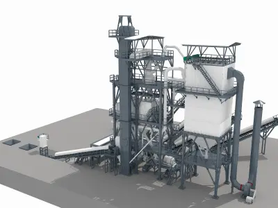 Asphalt Mixing Plant  3D model purchase