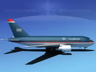 Boeing 767-100 US Air 3D model