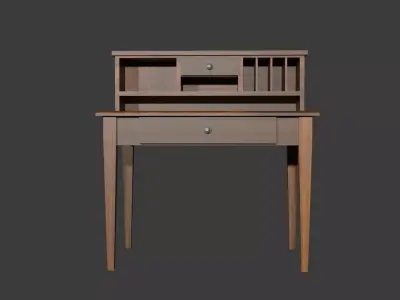 Antique Shaker Writing Desk Low-poly 3D model