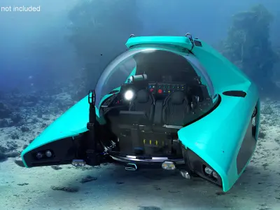 Futuristic Submersible Vehicle 3D model