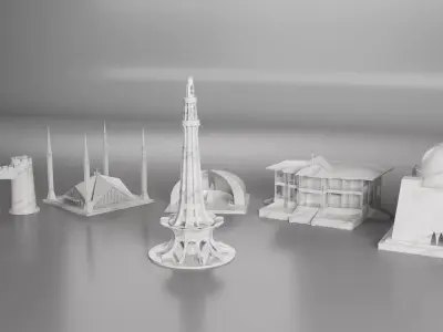 Pakistani Monuments 3D model