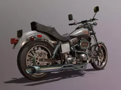 American Cruiser Motorcycle Low-poly 3D model