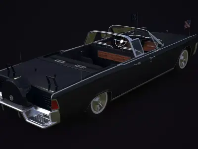 Lincoln Continental 61 Presidential Limousine 3D model