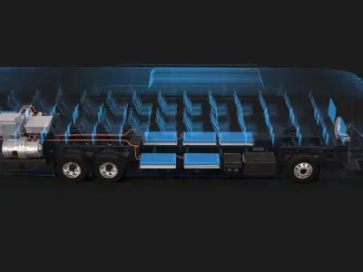 Electric Bus X-ray 3D model purchase