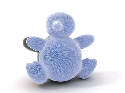 Inflatable Penguin Model Pack with Realistic Textures Low-poly 3D model