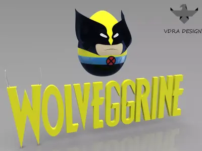 Wolverggrine wolverine logo 3D model