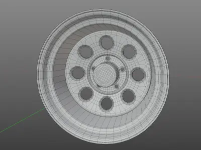 muscle car rims 3D model