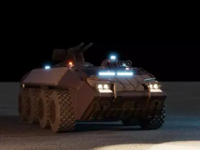 Sci-Fi Armored Personnel Carrier APC Tank 2080 3D model