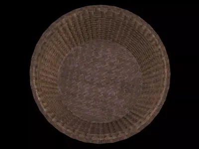 Medieval Wicker Basket 0  Game Ready Prop Low-poly 3D model