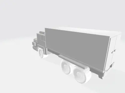 Cube truck  Low-poly 3D model