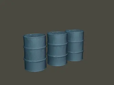 ww2 German Fuel drums and fuel tanks Pack 3D print model