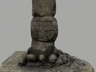 skull pillar  1 3D model