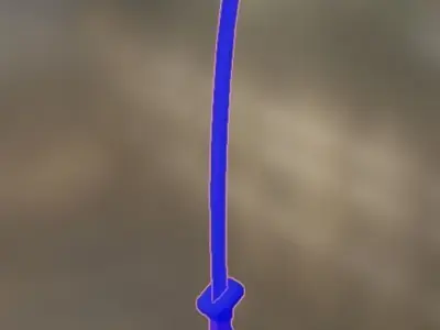 Sword samurai 3D model
