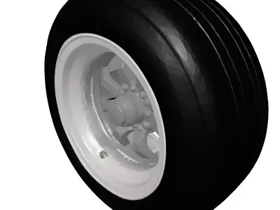 Classic Car Wheel Tire 3D Model 3D model