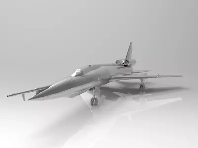 Tupolev Tu-22 soviet bomber 3D ready 3D print model