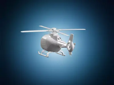 Modern Helicopter 3D Print Model 3D print model