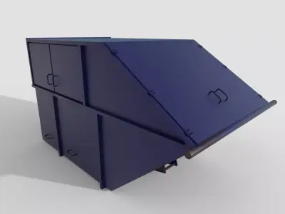 Garbage container 10m3 Low-poly 3D model
