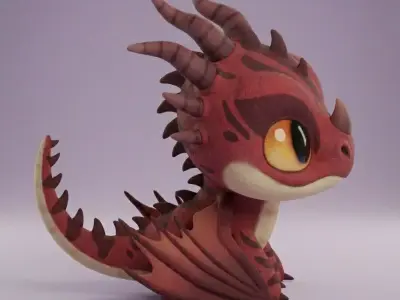 Broken Hook Monstrous Nightmare Kawaii Chibi 3D Stl Figure 3D print model