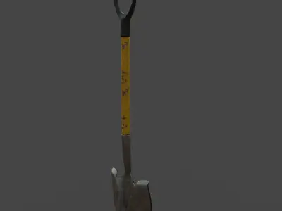 shovel Low-poly 3D model 17