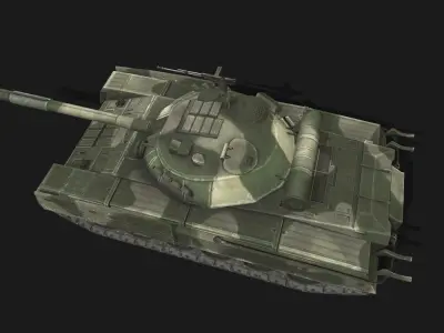 Tank T-80 Low-poly 3D model
