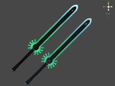 Beam sword Low-poly 3D model