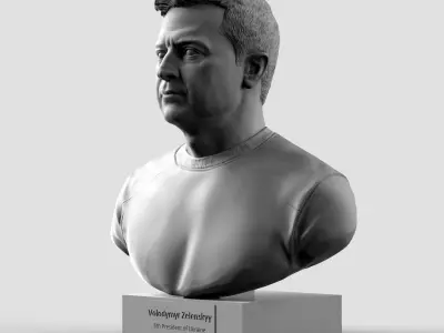  Volodymyr Zelensky Bust 3D print model