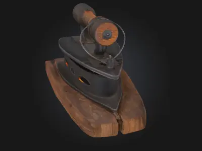 Antique Coal Iron  A Glimpse Into the Past of Household Tools 3D model