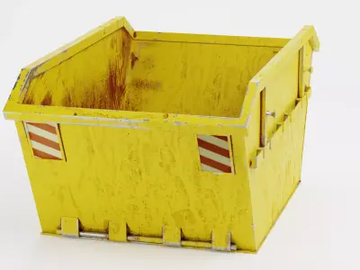 Skip V1 - Worn Industrial Container 3D model