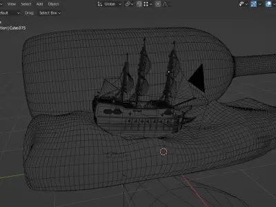 Ship in bottle 3D model