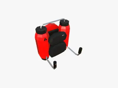 Jetpack Low Poly B02 - SciFi Character Design Low-poly 3D model